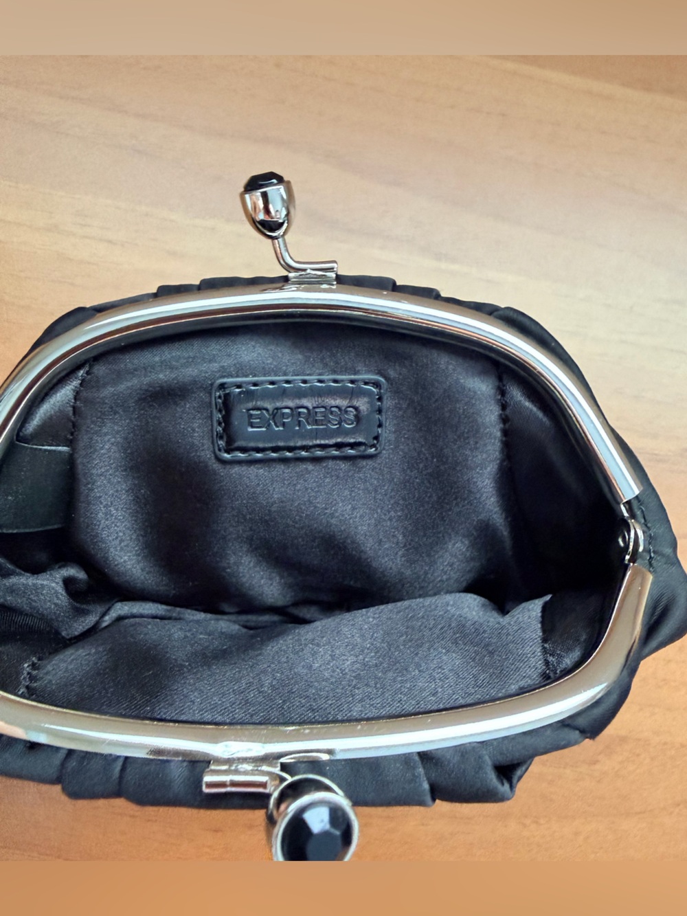 Express Black Clasp Pouch